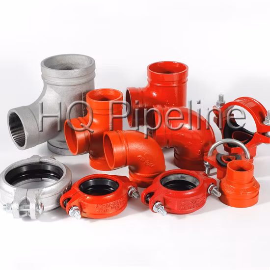 UL/FM Ductile Iron Grooved Galvanized Pipe Fittings and Couplings for Fire Fighting